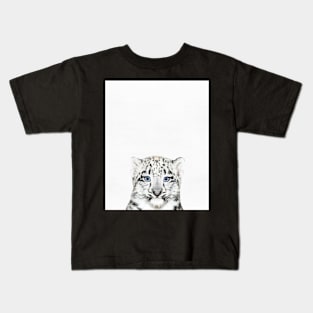 Baby leopard, Leopard, Nursery decor, Animal, Kids room, Modern art, Wall decor Kids T-Shirt